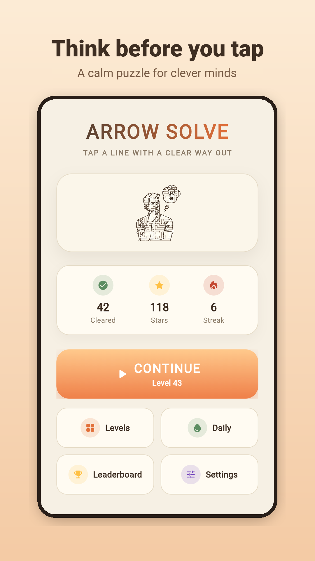 Arrow Solve home screen