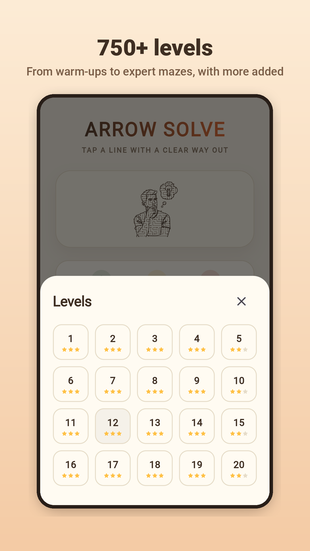 Arrow Solve level list